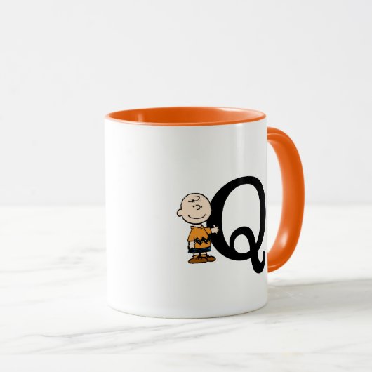 Erdnüsse | Charlie Brown Monogram Q Tasse (VorderseiteRechts)