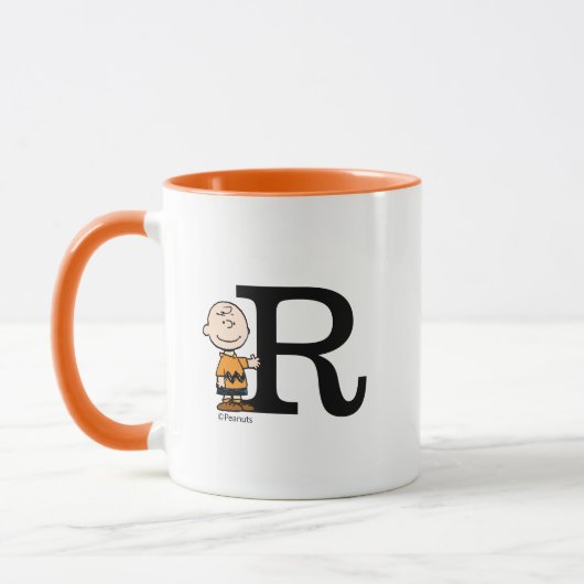 Erdnüsse | Charlie Brown Monogram R Tasse (Links)