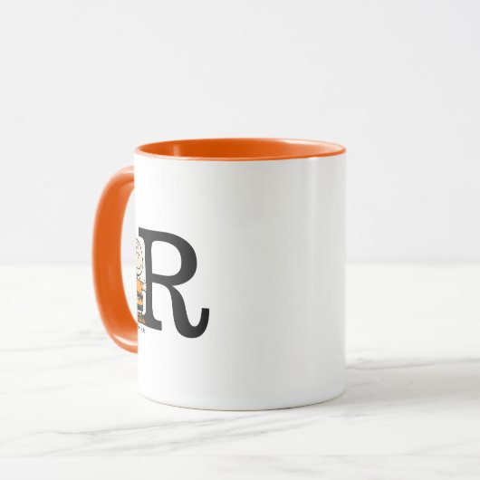 Erdnüsse | Charlie Brown Monogram R Tasse (Vorderseite Links)