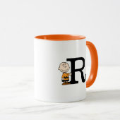Erdnüsse | Charlie Brown Monogram R Tasse (VorderseiteRechts)