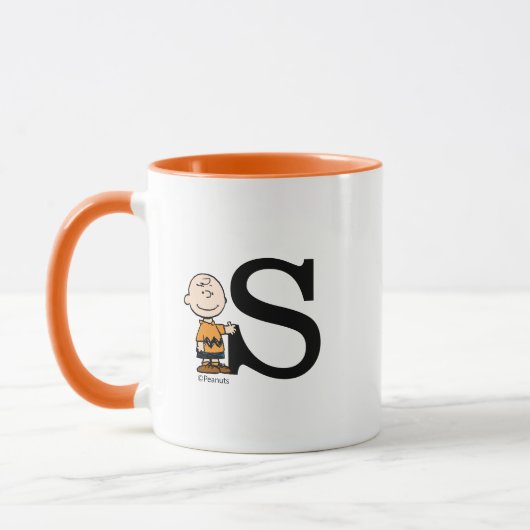 Erdnüsse | Charlie Brown Monogram S Tasse (Links)