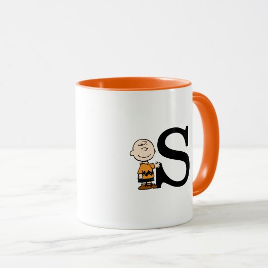 Erdnüsse | Charlie Brown Monogram S Tasse (VorderseiteRechts)