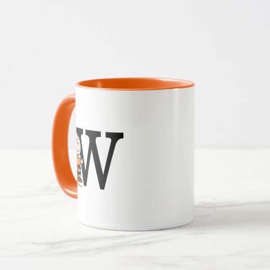 Erdnüsse | Charlie Brown Monogram W Tasse (Vorderseite Links)