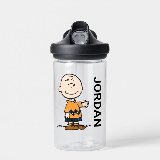 Erdnüsse | Charlie Brown | Name hinzufügen Trinkflasche (Vorne)