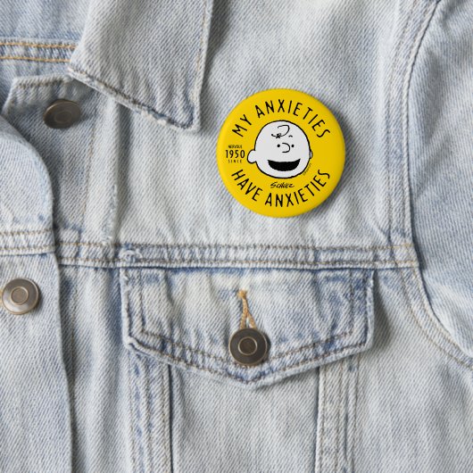 Erdnüsse | Charlie Brown Nervous seit 1950 Button (Beispiel)