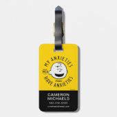 Erdnüsse | Charlie Brown Nervous seit 1950 Gepäckanhänger (Rückseite vertikal)