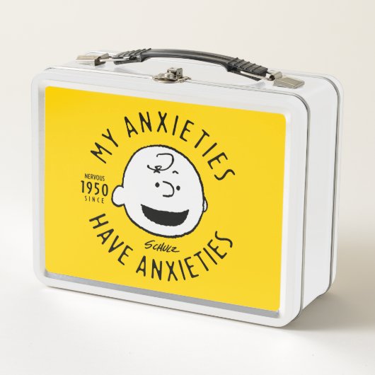 Erdnüsse | Charlie Brown Nervous seit 1950 Metall Brotdose (Vorderseite)