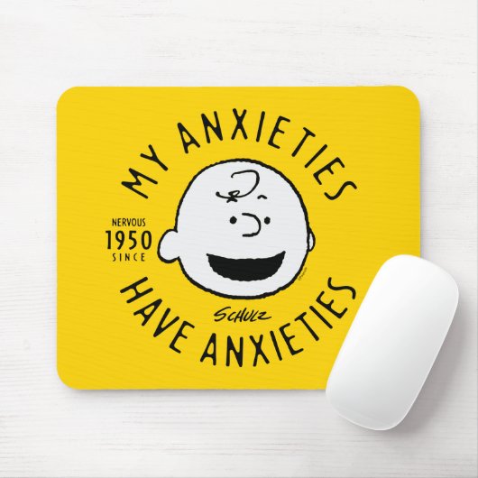 Erdnüsse | Charlie Brown Nervous seit 1950 Mousepad (Mit Mouse)