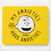 Erdnüsse | Charlie Brown Nervous seit 1950 Mousepad (Vorne)