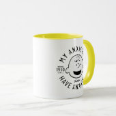 Erdnüsse | Charlie Brown Nervous seit 1950 Tasse (VorderseiteRechts)