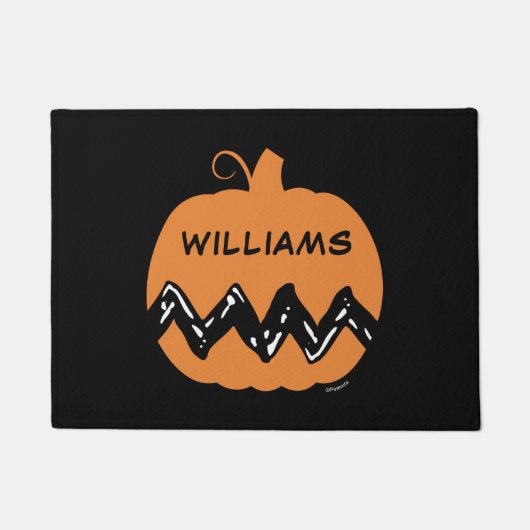 Erdnüsse | Charlie Brown Orange Pumpkin Fußmatte (Vorderseite)