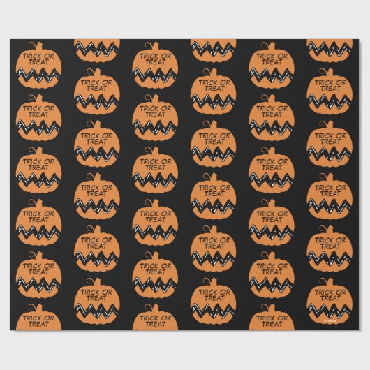 Erdnüsse | Charlie Brown Orange Pumpkin Geschenkpapier (Flach)
