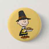 Erdnüsse | Charlie Brown Pilgrim Button (Vorderseite)