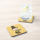 Erdnüsse | Charlie Brown Pilgrim Getränkeuntersetzer (Rechte Seite)