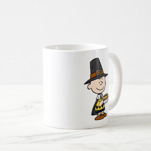 Erdnüsse | Charlie Brown Pilgrim Kaffeetasse (VorderseiteRechts)