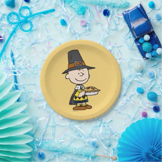 Erdnüsse | Charlie Brown Pilgrim Pappteller (Party)