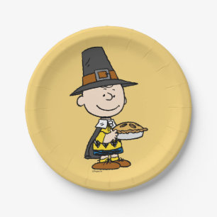 Erdnüsse Charlie Brown Pilgrim Pappteller