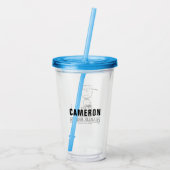 Erdnüsse | Charlie Brown Playing Ball Acryltrinkbecher (Rückseite)