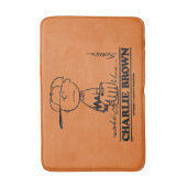 Erdnüsse | Charlie Brown Playing Ball Badematte (Vorderseite Vertikal)