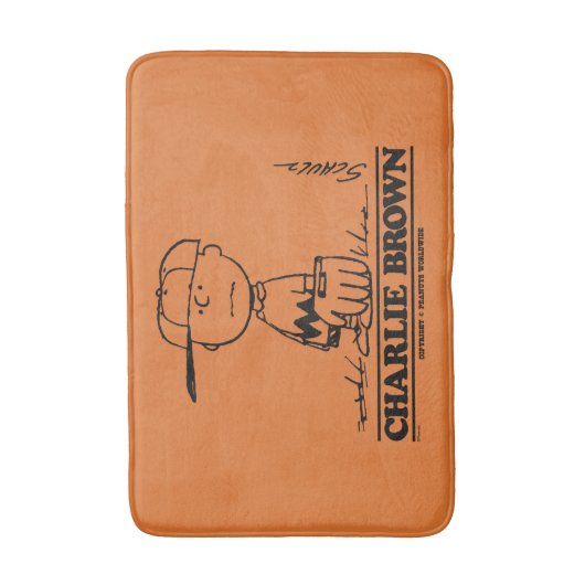 Erdnüsse | Charlie Brown Playing Ball Badematte (Vorderseite Vertikal)