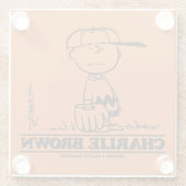 Erdnüsse | Charlie Brown Playing Ball Glasuntersetzer (Rückseite)