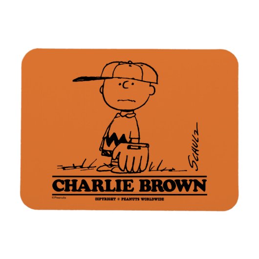 Erdnüsse | Charlie Brown Playing Ball Magnet (Horizontal)