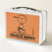 Erdnüsse | Charlie Brown Playing Ball Metall Brotdose (Rückseite)