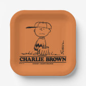 Erdnüsse | Charlie Brown Playing Ball Pappteller (Vorderseite)