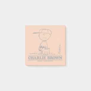 Erdnüsse   Charlie Brown Playing Ball Post-it Klebezettel