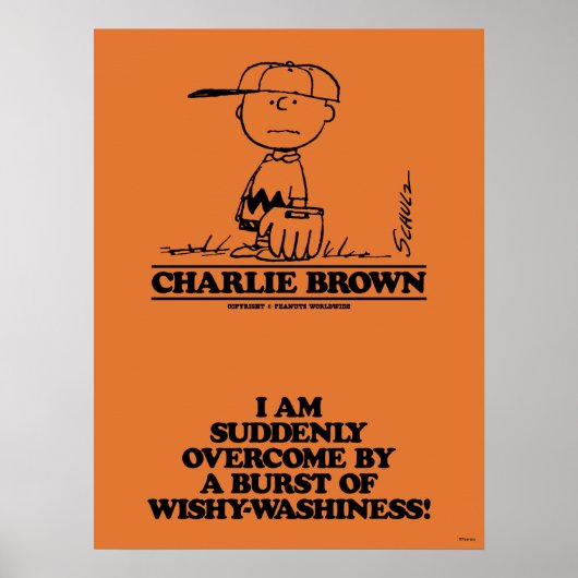 Erdnüsse | Charlie Brown Playing Ball Poster (Vorne)