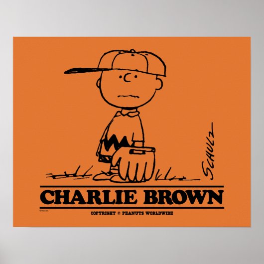 Erdnüsse | Charlie Brown Playing Ball Poster (Vorne)