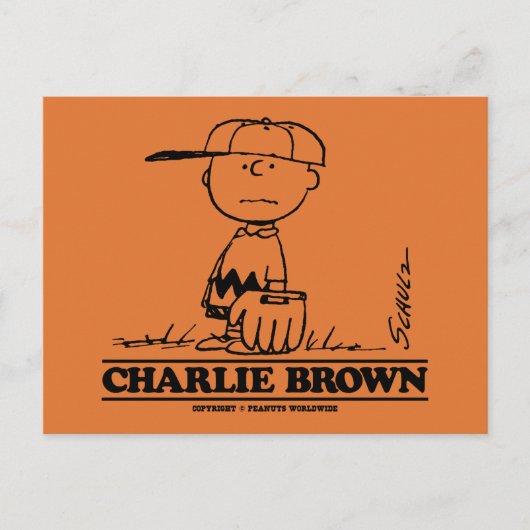 Erdnüsse | Charlie Brown Playing Ball Postkarte (Vorderseite)