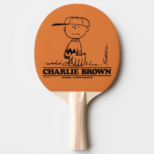 Erdnüsse | Charlie Brown Playing Ball Tischtennis Schläger (Vorderseite)