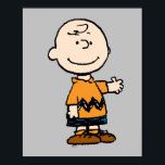 Erdnüsse | Charlie Brown Poster<br><div class="desc">Charlie Brown ist der liebenswerte Verlierer im zig-zag T - Shirt. Karo in diesem niedlichen Peanuts-Design mit Charlie Brown und seinem liebevollen Lächeln.</div>