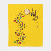 Erdnüsse | Charlie Brown Raking-Blätter Fleecedecke (Vorderseite)