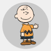 Erdnüsse | Charlie Brown Runder Aufkleber (Vorderseite)