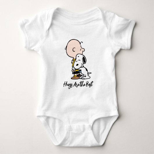 Erdnüsse | Charlie Brown & Snoopy Hug Baby Strampler (Vorderseite)