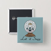 Erdnüsse | Charlie Brown Snow Globe Button (Vorne & Hinten)