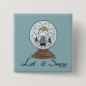 Erdnüsse | Charlie Brown Snow Globe Button (Vorderseite)