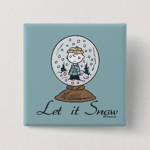 Erdnüsse   Charlie Brown Snow Globe Button