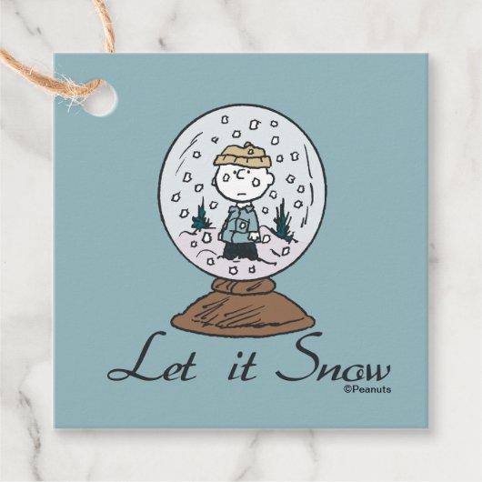 Erdnüsse | Charlie Brown Snow Globe Geschenkanhänger (Vorderseite)