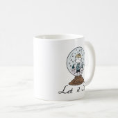 Erdnüsse | Charlie Brown Snow Globe Kaffeetasse (VorderseiteRechts)