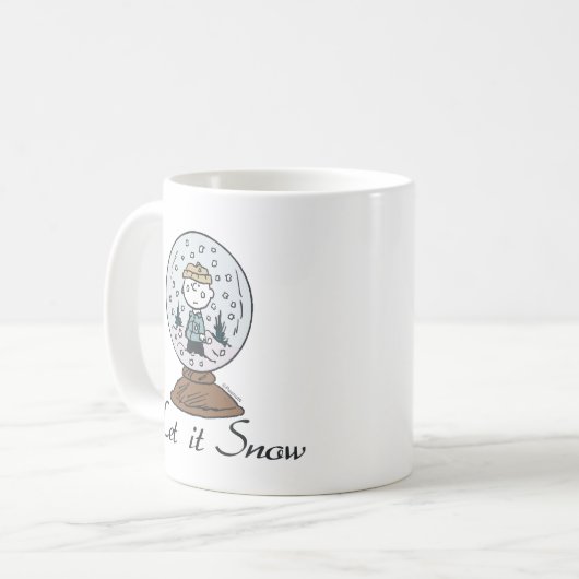 Erdnüsse | Charlie Brown Snow Globe Kaffeetasse (Vorderseite Links)