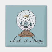 Erdnüsse | Charlie Brown Snow Globe Magnet (Vorne)