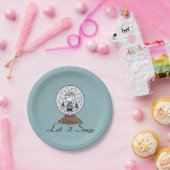 Erdnüsse | Charlie Brown Snow Globe Pappteller (Party)