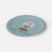 Erdnüsse | Charlie Brown Snow Globe Pappteller (Schrägansicht)