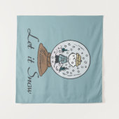 Erdnüsse | Charlie Brown Snow Globe Wandteppich (Vorderseite (Horizontal))