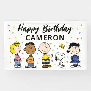 Erdnüsse   Charlie Brown und Gang Birthday Banner