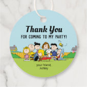 Erdnüsse | Charlie Brown und Gang Birthday Geschenkanhänger (Rückseite)