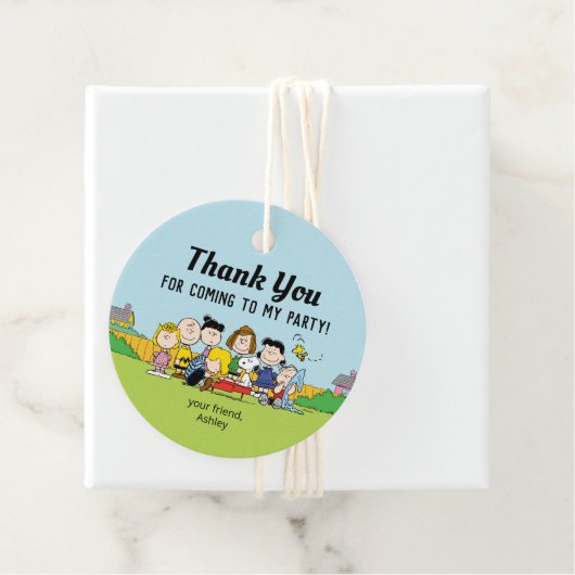 Erdnüsse | Charlie Brown und Gang Birthday Geschenkanhänger (Beispiel)